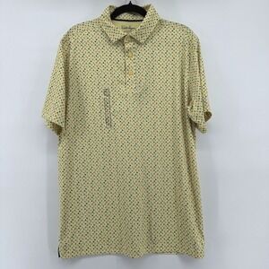 Walter Hagen Mens P11 Print Polo Shirt Yellow Beach Ball MGA11567 Size S NEW